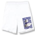 Rome Bronze Slide Pattern Blue half pants White