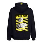 Rome Bronze Slide Pattern yellow Hoodie Black