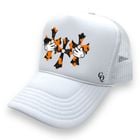 Three cross Crystal Camouflage Orange cap white