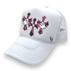 Three cross Crystal Camouflage Pink cap white