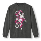 CHILDQ PINK SNAKE STATUE FADE LONG TEE