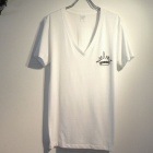 スワロフスキーVネック　Tシャツ / White×Black|Swarovski Vneck T-shirt|T-Shirt-tシャツ-