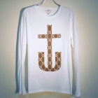 アンカークロス CQ柄 ロングTシャツ / White|Anchor Cross CQpattern　Long T-Shirt|Long T-Shirt　-ロンT-