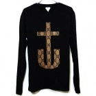 アンカークロス CQ柄 ロングTシャツ / Black|Anchor Cross CQpattern　Long T-Shirt|Long T-Shirt　-ロンT-