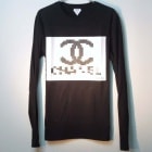 モザイク デザイン ロングTシャツ / Black×Black|Mosaic Design Long T-Shirt|Long T-Shirt　-ロンT-