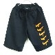 Parody Melt Mark Half pants BlackOrange