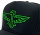 Vivid Green Eagle Black Cap