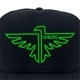 Vivid Green Eagle Black Cap