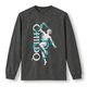 CHILDQ TURQUOISE BLUE SNAKE STATUE FADE LONG TEE
