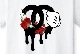 Parody One Hand Flower Swarovski T-shirt White