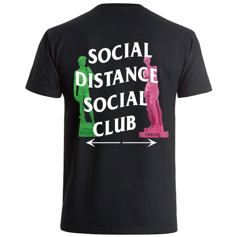 Social Distance Club�� T-shirt Black