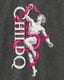 CHILDQ PINK SNAKE STATUE FADE LONG TEE