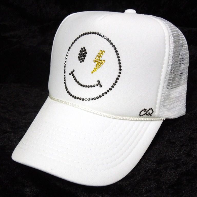 Smilies Thunder Swarovski Cap White