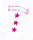 Three Star Vivid Pink half pants White