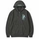 CHILDQ TURQUOISE BLUE SNAKE STATUE FADE zip Hoodie Black