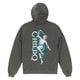 CHILDQ TURQUOISE BLUE SNAKE STATUE FADE zip Hoodie Black