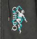 CHILDQ TURQUOISE BLUE SNAKE STATUE FADE zip Hoodie Black