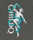 CHILDQ TURQUOISE BLUE SNAKE STATUE FADE zip Hoodie Black