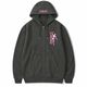 CHILDQ VIVIT PINK SNAKE STATUE FADE zip Hoodie Black