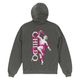 CHILDQ VIVIT PINK SNAKE STATUE FADE zip Hoodie Black