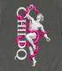 CHILDQ VIVIT PINK SNAKE STATUE FADE zip Hoodie Black