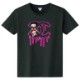 CHILDQ & Betty N.o3 Black x neon pink T-shirt