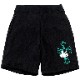 Cross hand half pants Black T&co blue