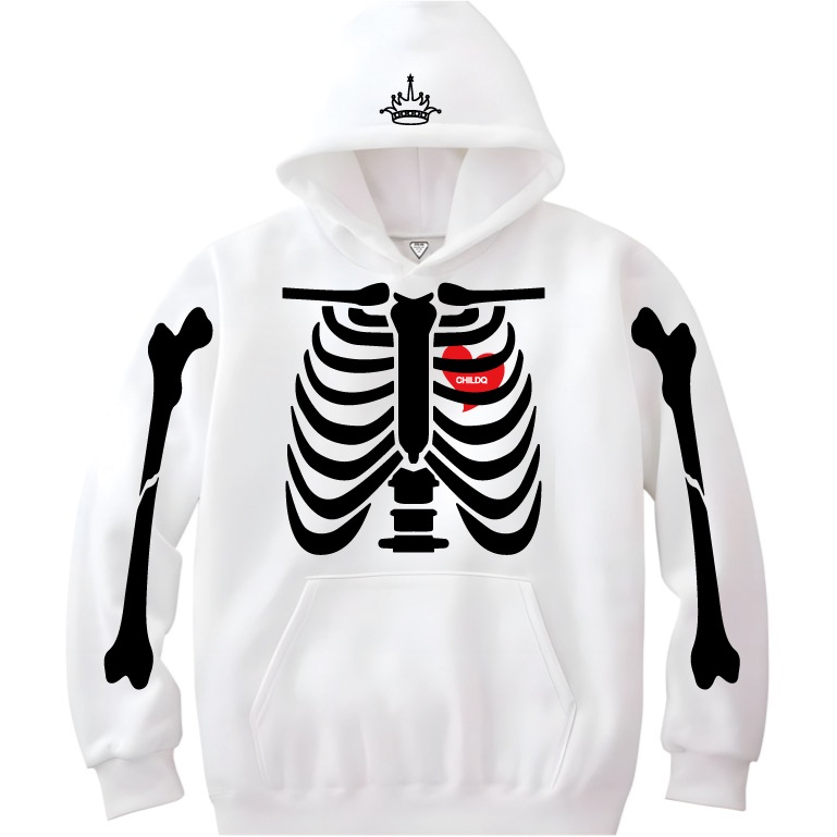 Bone Crystal Hoodie White