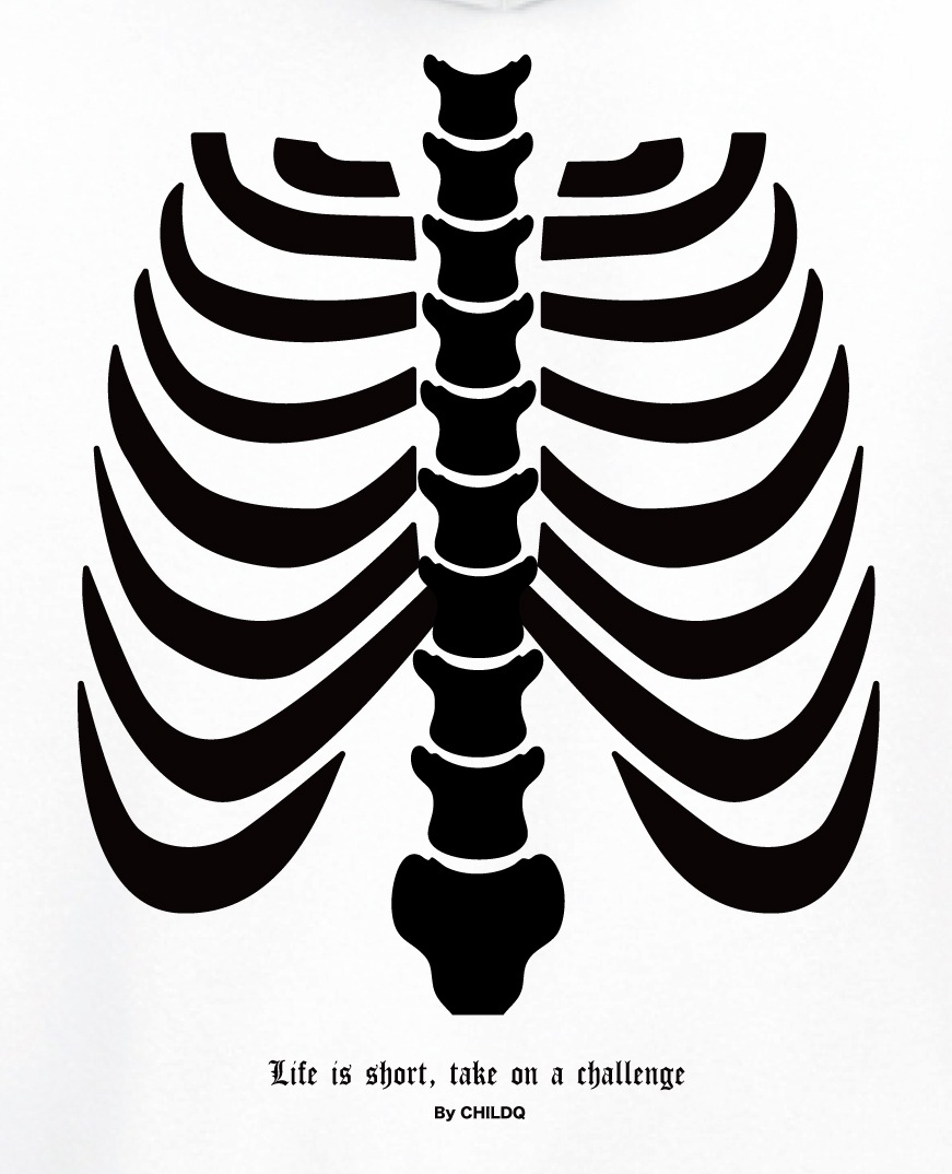 Bone Crystal Hoodie White