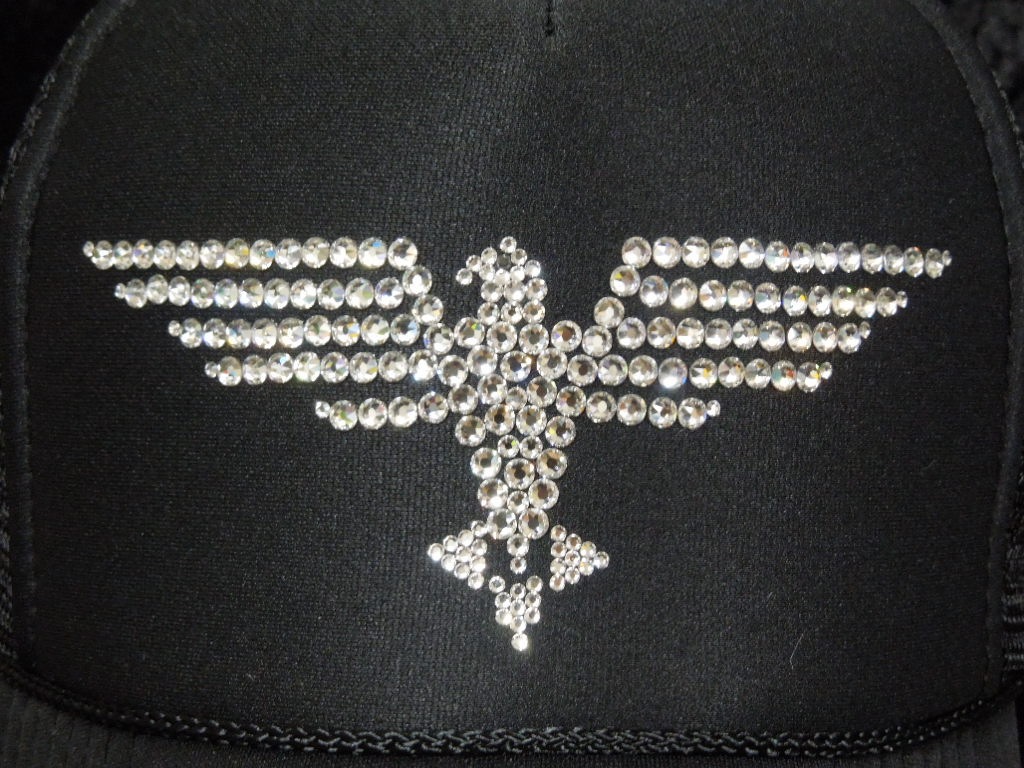 Eagle Swarovski Cap Black