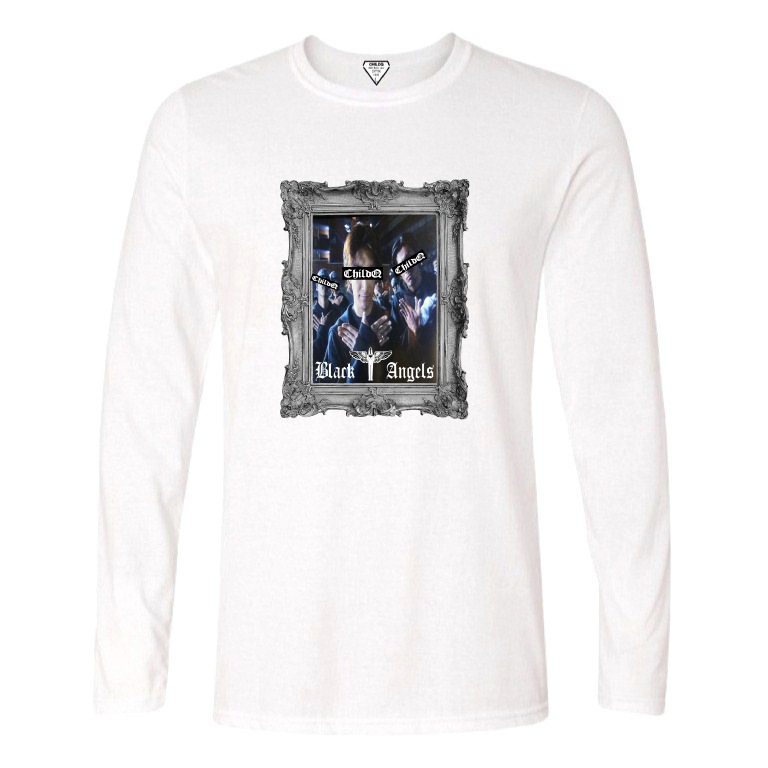 Black angels Artwork��Long T-Shirt White