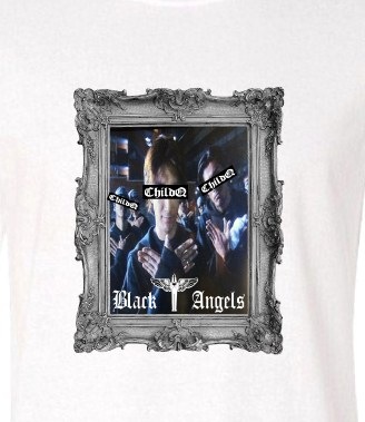 Black angels Artwork��Long T-Shirt White
