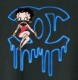 CHILDQ & Betty N.o3 Black x Neon Blue T-shirt