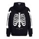 Bone Crystal Hoodie Black