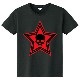 Stars Skull  T-shirt  Black��Red