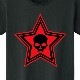 Stars Skull  T-shirt  Black��Red