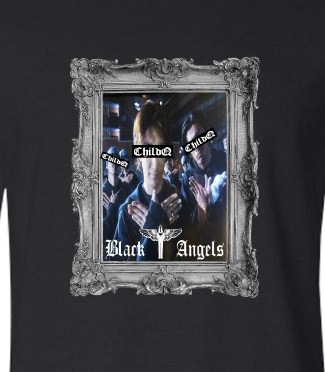 Black angels Artwork��Long T-shirt Black