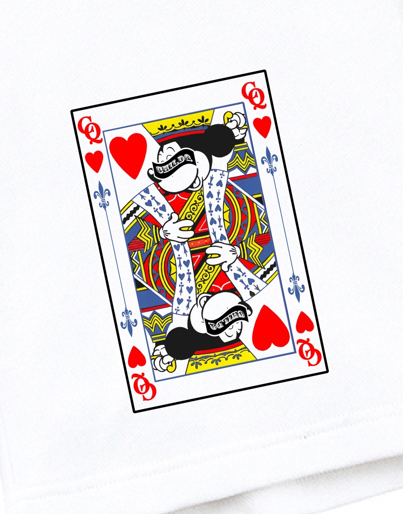 CQ Trump Pink half pants White