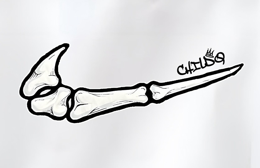 Bone mark Hoodie White