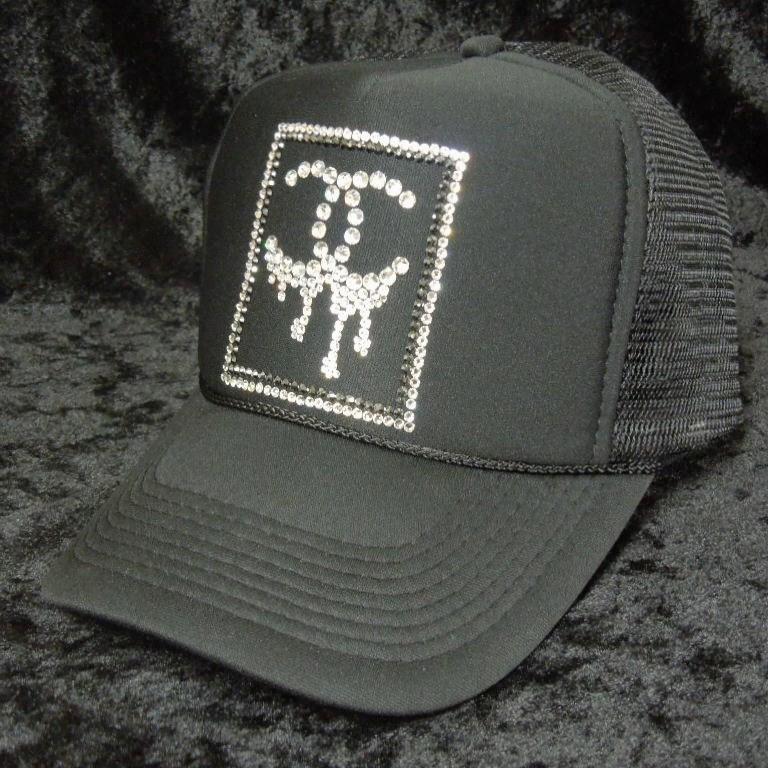 Parody Melting square Swarovski cap Black