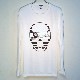 Skull Tattoo Girl NO.26 Long T-shirt White