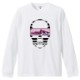 Skull Tattoo Girl NO.35 Long T-shirt White