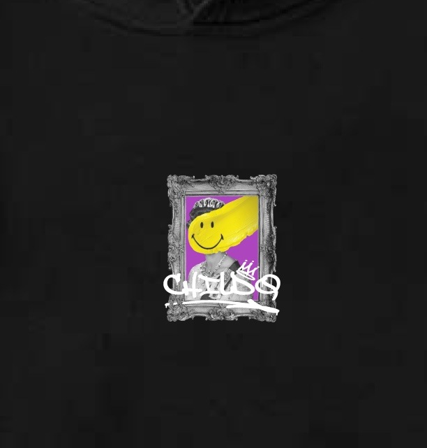 Art Smiley Hoodie Black