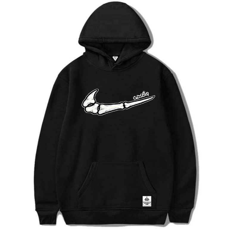 Bone mark Hoodie Black