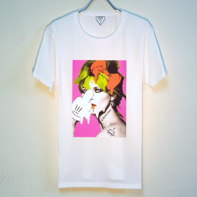 Art work fuck T-shirt white