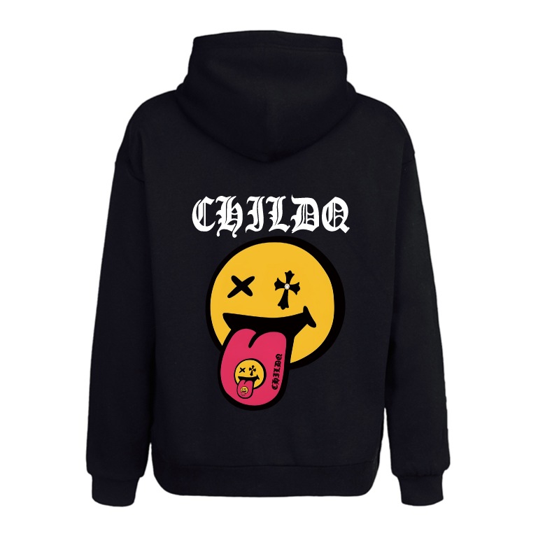 Smiley&Smiley Hoodie Black