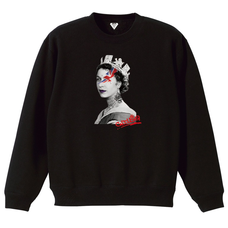 Last Queen Swarovski Sweat Black