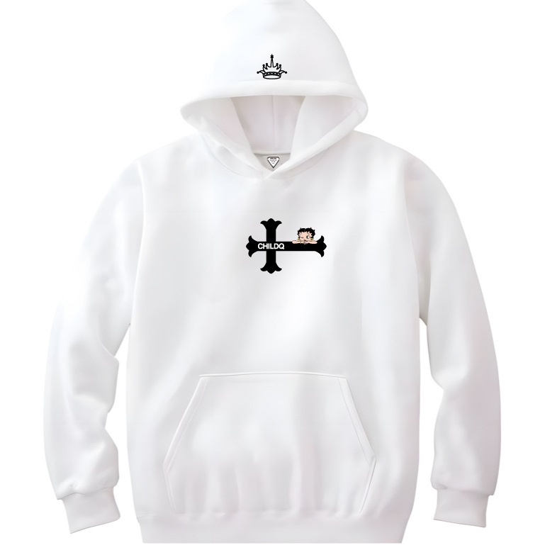 CHILDQ & Betty Hoodie White