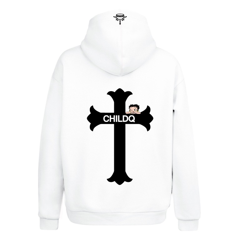 CHILDQ & Betty Hoodie White
