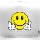 Smiley Crystal Cap White
